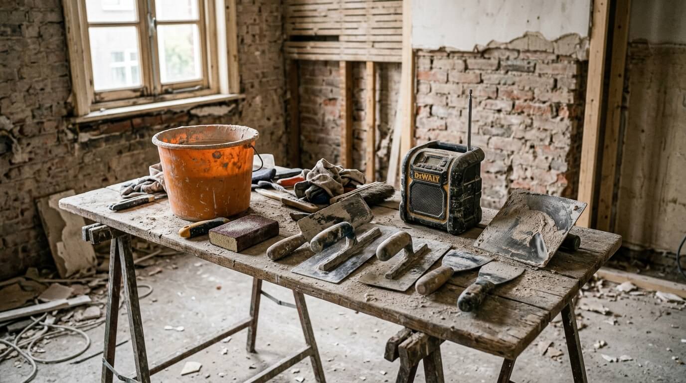 Stukadoor aan het werk